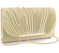 TINDTOP Clutch Purses for Women Evening Handbags for Formal Wedding Party Cocktail Prom Crossbody Shoulder Envelope Bag, A-gold
