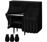 TINDTOP Upright Piano Cover, Velvet Full Dustproof Moistureproof Piano Cover Fits Standard Size Piano Cover