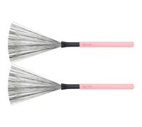 TINEASUR 1 Pair Drum Brush Maple Wood Handle High-carbon Steel Lightweight Simple to Use Drum Brush Tool and Students Portable Percussion Instrument Accessory