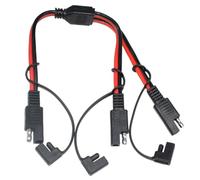 TINEASUR 1 to 2 Dual Plug Adapter Sae Power Extension Cable with Pvc and Copper Material, Low Loss Design to Reduce Electricity Loss, Compatible with Automotive Battery and Solar Cells