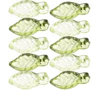 TINEASUR 100pcs Acrylic Leaf Charms for Jewelry Making 5x10mm with 1mm Hole Diameter DIY Pendants for Bracelets Necklaces Earrings Handcraft Supplies in Green and Light Green