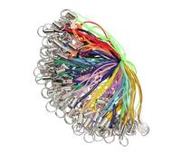 TINEASUR 100pcs Polyester Flash Lanyards USB Flash Drive and Trinkets Easy to Install Or Remove Assorted Colours DIY Phone Lanyard Hanging Rope for Accessories Random Color