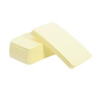 TINEASUR 100pcs Yellow Mini Blank Flash Cards with Rounded Corners, Double-Sided Paper Notecards for Office and Classroom Sessions, Matte Finish Index Cards to Prevent Ink Smudging