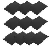 TINEASUR 10pcs Basket Bin Clips PVC Price Tags Chalkboard Labels Erasable Writable Black Plastic Organizing Cube Labels for Office and Shop Storage