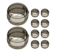 TINEASUR 10pcs Black Gas Stove Knob Safety Covers for Childproofing, Protecting from Dirt and Water Droplets, Sleek PC Material Design, for Kitchen Safety