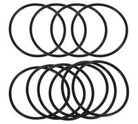 TINEASUR 10pcs Black Silicone Wristband Bracelet, Elastic Stretch Band | Smooth Surface, Reusable Accessory, Simple Retro Style, for Braids, Fitness Workouts, Prom Events