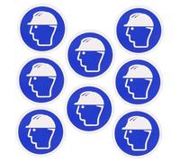 TINEASUR 10pcs Blue Pvc Hard Hat Safety Helmet Use Stickers with Convenient Adhesive and Simple Intuitive Design for Environments and Workplace Safety Signage