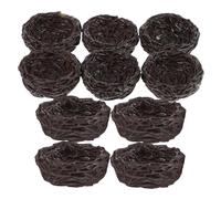 TINEASUR 10pcs Mini Resin Bird Nests with Eggs Handmade Realistic Decorative Faux Birds Egg Ornaments for Home Decor Easter Decorations and DIY Crafts Nature-inspired Tree Display