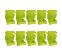 TINEASUR 10pcs Portable Shipping Cases Cases Corrugated Board High Compressive Strength Practical Light Green Mailing Storage Boxes for Business Shipping