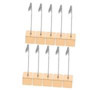 TINEASUR 10pcs Resin Cube Photo Stand Memo Clip Holders with Gold Alligator Clasp for Displaying Notes Name Cards Pictures at Home Office Cafe Portable Multiuse Desk Organizer