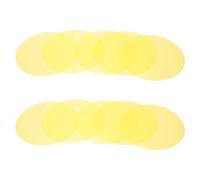 TINEASUR 10pcs round Yellow Light Diffuser Plastic Sheets for LED Downlights, Self-adhesive Pet Color Correction Film with Resisting Fading Feature, for Home Decoration and Photo Lighting