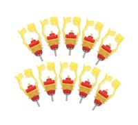 TINEASUR 10pcs Stainless Steel Automatic Poultry Water Drinker Nozzles for Chickens Efficient Water Conservation Easy Installation Essential Accessories for Farm Use