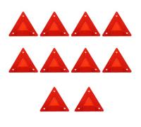 TINEASUR 10pcs Truck Reflectors Plastic Car Reflectors Vehicle Triangle Red High Temperature Resistance Strong Visibility Sturdy Road Trips Safety