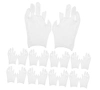 TINEASUR 12 Pairs White Cotton Moisturizing Gloves Fingerless Work Gloves for Dry Hands Breathable Comfortable Protective for Women Men Crafting and Everyday Use