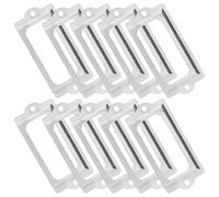 TINEASUR 12 Pcs Drawer Label Holder Label Frame Card Holder 2.75x1.30x0.04in Iron Retro Style Strong Structure Practical Cupboard Decoration Hardware for Cabinet and File Box