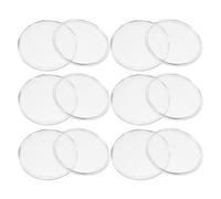 TINEASUR 12pcs Acrylic Coin Collecting Box Smooth Cover and Easy to Open Round Design, Practical Coin Storage Display Case for Collectibles and Money Organisation