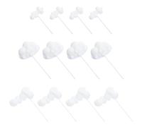 TINEASUR 12pcs Cupcake Picks Cake Inserts Plush Cloud Shaped Party Supplies Christmas Party Decorations with Festive Cheer
