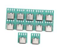 TINEASUR 12pcs Usb c Connector Board Diy Pcb Converter Board Support Module for Cable Socket Connector Receptacle Adapter
