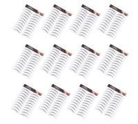 TINEASUR 12Pcs Waterproof 6D Hair-Like Eyebrow Tattoo Stickers Black Imitation Makeup Brow Transfers for Natural Eyebrow Shaping and Beauty Enhancement