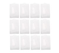 TINEASUR 12pcs White Plastic Card Holders Lightweight Id Card Protectors for Bus and Meal Keep Organised and Secure for Daily Use