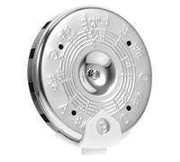 TINEASUR 13 Tone Guitar Tuner Pitch Pipe Silver Metal and Material with 13 Holes for Precise Musical Pitch Easy to Carry for Musicians and Music Instructors