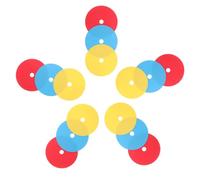 TINEASUR 15pcs Flat Pvc Soccer Training Marker Discs with Holes for Tying, Rounded Edges, and Smooth Surface, Boosting Stability and Precision for Football Boots in Sports Training