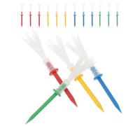 TINEASUR 16pcs Professional Plastic Golf Tees for Longer Drives and Lower Ball Flight, Sturdy and Lightweight, Suitable for Golf Practice and On-course Use Random Color