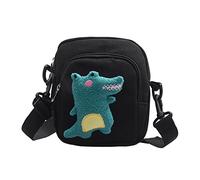 TINEASUR 1pc Cute Dinosaur Mini Messenger Bag Stylish Crossbody Canvas Storage Bag for All Ages for Mobile Phones Wallets and Essentials for