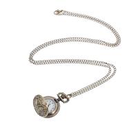 TINEASUR 1pc Vintage Butterfly Pattern Hanging Pocket Watch Necklace Material Precise Timekeeping Elegant Design for Women Stylish Option