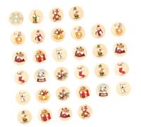 TINEASUR 200pcs Christmas Buttons Craft Buttons for Sewing Scrapbooking Card Making and Holiday Decor with Multiple Festive Patterns