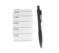 TINEASUR 200pcs Washable Iron on Name Labels for Clothes and Hats, Blank DIY Writable Cloth Tags with Pen, Suitable for Camp and Care Home Use