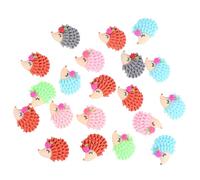 TINEASUR 20pcs Hedgehog Embellishments Hair Clip Accessories Resin Mini Cute Practical Strong Lovely DIY Headwear Props for Fridge Decoration Random Color