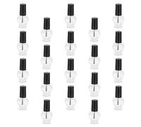 TINEASUR 20pcs Nail Beauty Tool Nail Polish Storage Container 2.36x1.18x0.59in Glass and Plastic Abs Love-heart Shape Tightly Sealed Easy to Carry for Salons and Beauty Shops