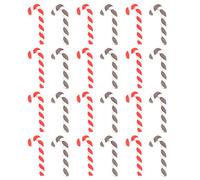 TINEASUR 20pcs Polymer Clay Mini Candy Cane DIY Material Set Red Coffee Christmas Phone Case Ornament Decorative Accessories for Holiday Crafts