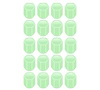 TINEASUR 20pcs Tire Air Caps Luminous Tire Caps Covers Light Green Plastic Abs Easy to Replace Prevent Dust Valve Stem Protection Accessories