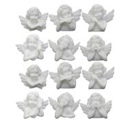 TINEASUR 20pcs Vintage Baroque Angel Wing Resin Charms for Craft Making | White Finish, Handmade Projects, Elegant Charming Shape, Suitable for Jewellery Parts and Ornament Accents