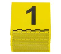 TINEASUR 20pcs Yellow Plastic Evidence Markers with Scale, Lightweight Forensic Scene Markers for Crime Investigation, Highly Visible Numbered Tags for Professional Evidence Identification