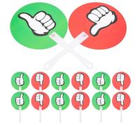 TINEASUR 20pcs Yes No Voting Paddles for Classroom Interaction, Reusable Plastic Thumbs and Thumbs down Signs, Versatile Application for Quizzes and Teacher Supplies