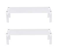 TINEASUR 2pcs Acrylic Display Stand for Maximum Storage in Small Spaces, Sturdy Trapezoidal Storage Rack Suitable for Desktop Organising and Model Display