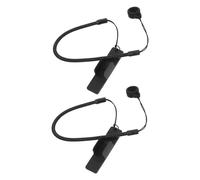 TINEASUR 2pcs Black Elastic Tether Lanyards with Anti-lose Clip for Touch Pens Retractable Spring Straps for Tablets and Touchscreen Devices Includes Antislip and Strong Adhesive Clip