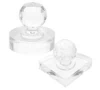 TINEASUR 2pcs Blusher Pressing Stamp Eye Shadow Pressure Stamper round Acrylic Sturdy Easy Maintenance Sophisticated Look for DIY Makeup Enthusiasts