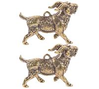 TINEASUR 2pcs Brass Goat Keychain Charms Delicate Compact Design, Lightweight and Portable Pendant for DIY Works and Bracelet Decoration