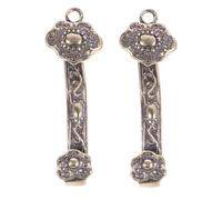 TINEASUR 2pcs Brass Ruyi Keychain Pendants Decorative Hangings for Bags and Keys Unique Feng Shui Jewelry Multifunctional for Home and Office