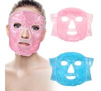 TINEASUR 2pcs Cooling Gel Eye Masks Lightweight Pvc Cold Compress Pack Assorted Color Reasonable Design for Women Relaxing after A Long Day at Work