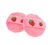 TINEASUR 2pcs Dusting Powder Puff Set Reusable Plush round Makeup Applicators for Face and Body, Washable Polyester Puff with Cute Embroidery Cartoon Design, Maintains Shape