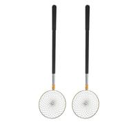 TINEASUR 2pcs Egg Scoop for Coop Stainless Steel Wire Mesh Egg Picker Basket with Extendable Handle Large Scooping Head Portable Farm Tool Routines in Barn