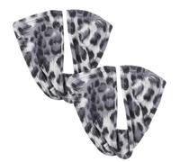 TINEASUR 2pcs Elegant Fabric Bun Maker for Women, Lazy Hair Bun Shaper Supple Hold, for Daily Decoration and Prom, Small Elastic Hair Bands Leopard Print
