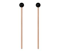 TINEASUR 2pcs Ethereal Wood Xylophone Mallets Rubber Head Drum Percussion Sticks Steel Drum Mallets for Marimba Bell Rhythm Educational