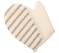 TINEASUR 2pcs Flax Exfoliating Mittens for Deep Cleansing and Comfortable Fit, Body Scrubber Bathing Mitt for Feet and Back, for Home and Bathhouse Use