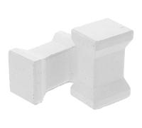 TINEASUR 2pcs Kiln Posts Kiln Furnaces Accessory for Advanced Pottery Enthusiasts White Silicon Carbide Ceramic Firing Tool Thermal Shock Resistance and Easy to Use Support Foot Pillar